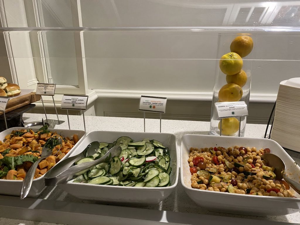 Buffet at the Delta Sky Club in Orlando