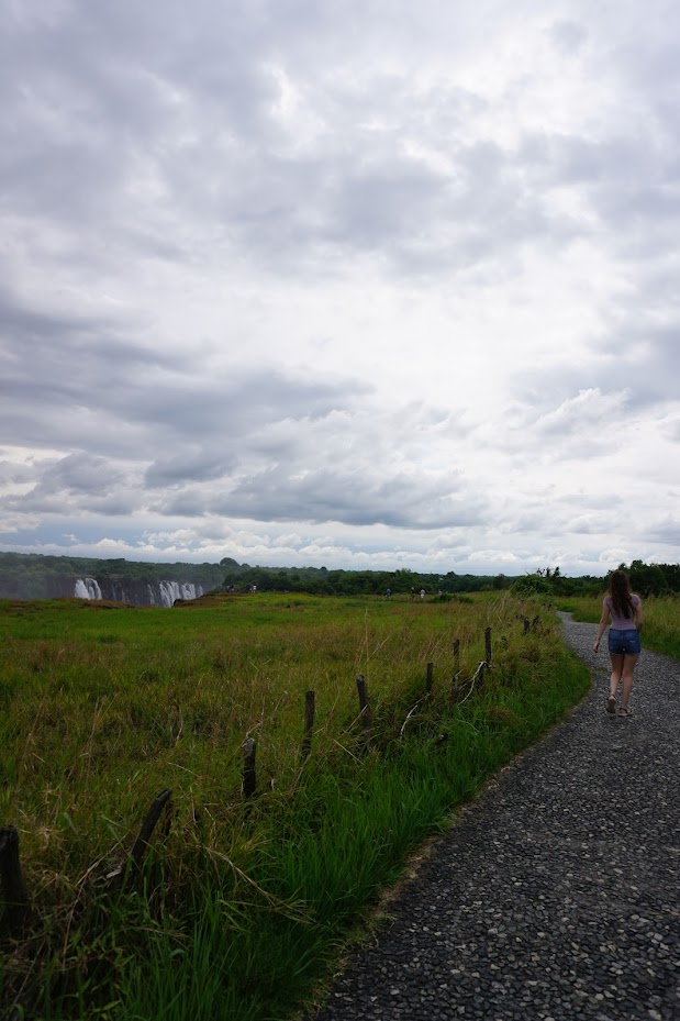 Walking down the trail at Victoria Falls in Zimbabwe